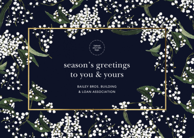 Baby's Breath - Business Holiday Card by Oscar de la Renta