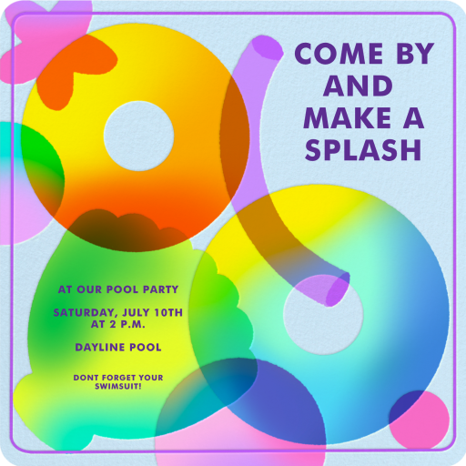 Rainbow Haze - Summer Party Invitation by Hello!Lucky