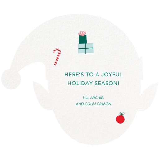 Blushing Elf - Christmas Card by Meri Meri - Back