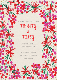 Bouquets of Cheer - Christmas Party Invitation by Mr. Boddington's Studio