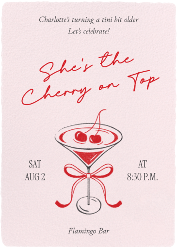 Cherry on Top - Invitation by Paperless Post