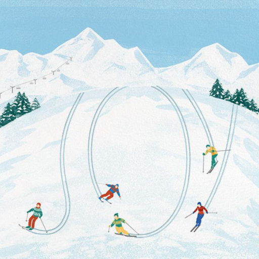 The Joy of Skiing - Holiday Card by Paperless Post