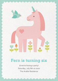 My Little Unicorn - Birthday Invitation by Petit Collage