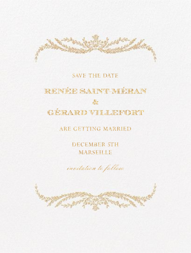 Daphne (Save The Date) - Save the Date by Crane & Co.