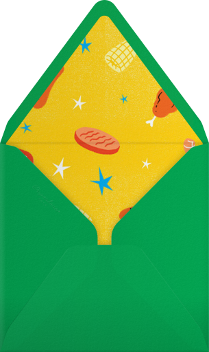 Bussin' BBQ Bold Text Invitation Envelope