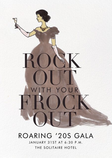 Frocks Out - Fundraiser Invitation by Derek Blasberg