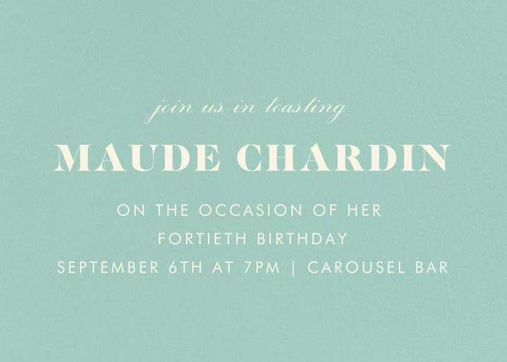The Occasion - Birthday Invitation by Paperless Post