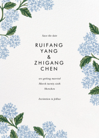 Hydrangea Frame - Save the Date by Rifle Paper Co.