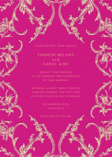Silk Brocade II - Wedding Invitation by Oscar de la Renta