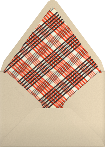 Red Letter O Typographic Card Envelope