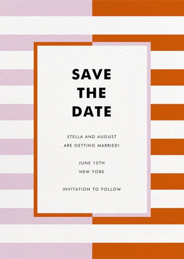 Colorblocked Stripes - Save the Date by kate spade new york