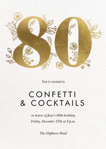 Gold Floral - Birthday Invitation by Rifle Paper Co.