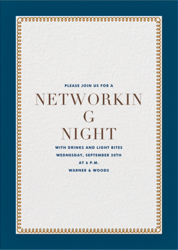 Bold Line (Tall) - Networking Event Invitation by The Indigo Bunting