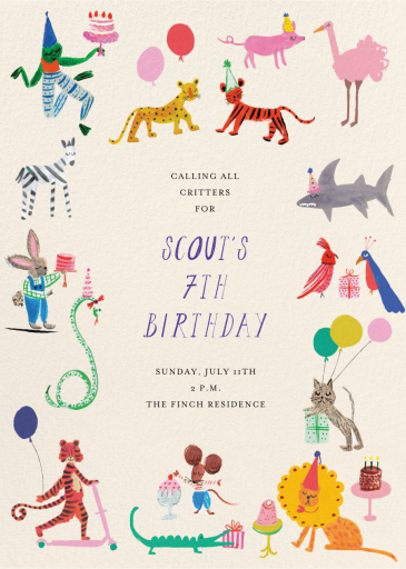 Zootacular - Invitation by Mr. Boddington's Studio