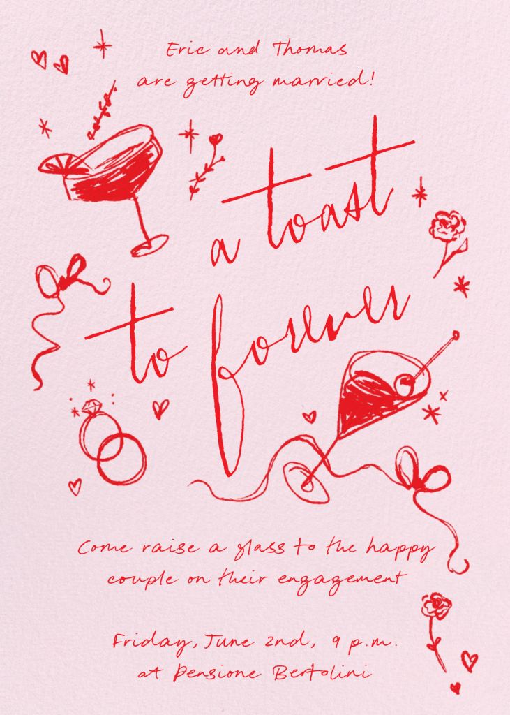 Forever Toast Invitation