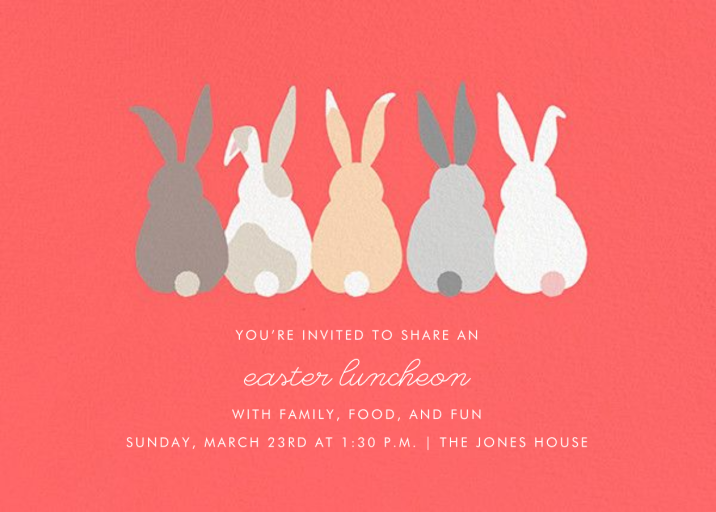 Bunny Bums - Invitation by Paperless Post
