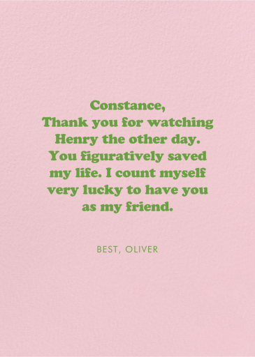 Get Lucky - Thank You Card by Party Mountain - Back