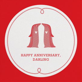 Penguin Love ll - Anniversary Card by Jonathan Adler