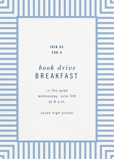 Seersucker Stripe - Invitación para evento escolar de kate spade new york