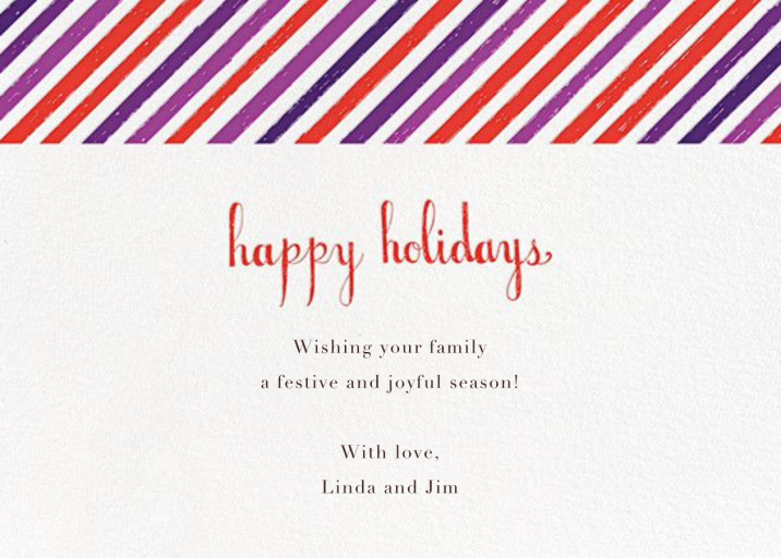 Fido's Knotted Stocking - Holiday Card by Mr. Boddington's Studio - Back