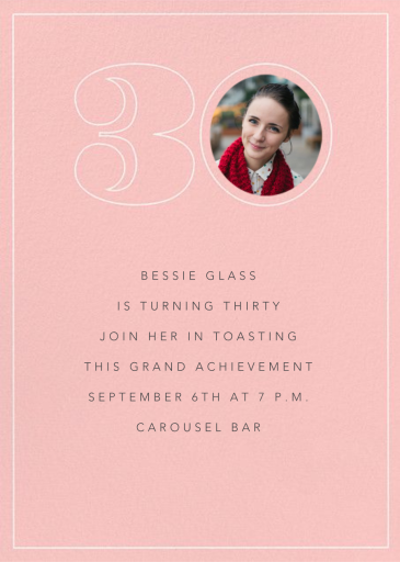 Milestone Portrait - 30th Birthday Invitation by Paperless Post