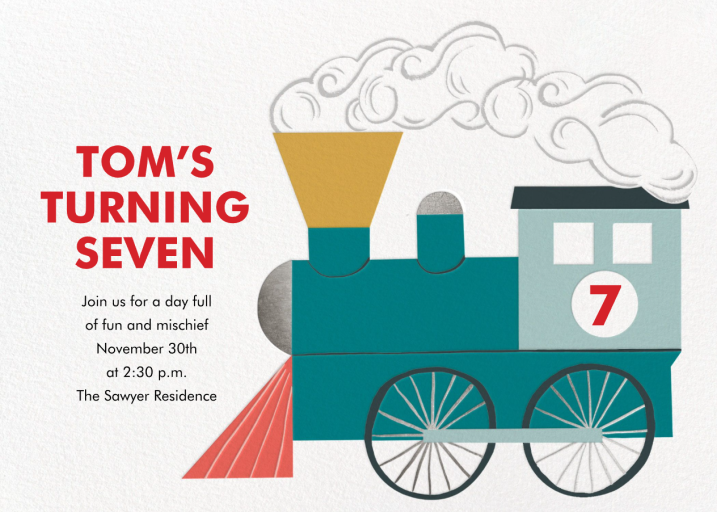 Chugga Chugga - Birthday Invitation by Meri Meri