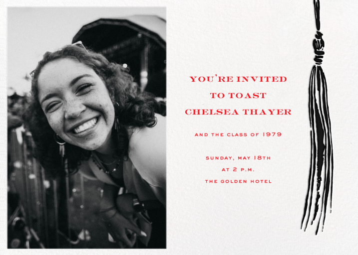 KSNY Tassel (Photo) - Graduation Party Invitation by kate spade new york