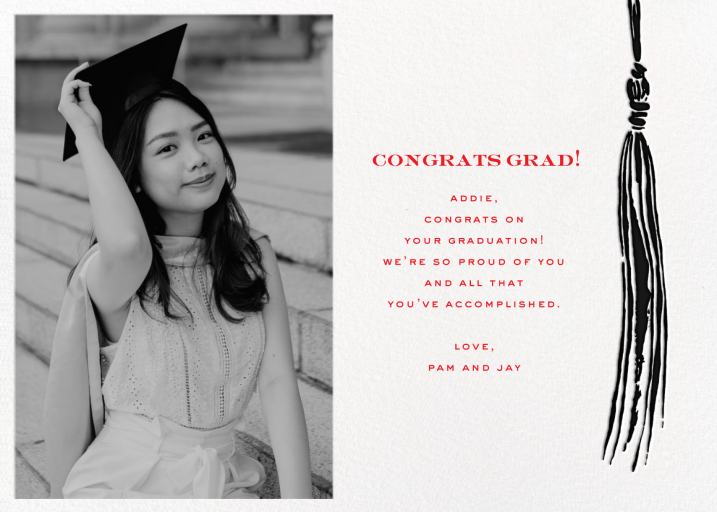 KSNY Tassel (Foto) - Card de graduación Card kate spade new york