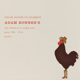 Rooster - Bachelor Party Invitation by Paperless Post