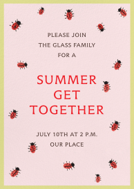 Leisurely Ladybugs - Get-Together Invitation by Mr. Boddington's Studio