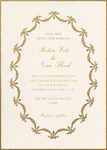 Ruban d’Or - Wedding Invitation by Ladurée