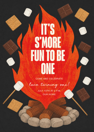 S'mores - First Birthday Invitation by Paperless Post