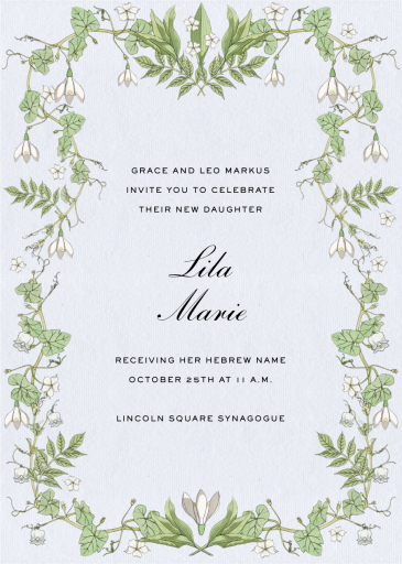 Madagascar Jasmine - Religious Invitation by Stephanie Fishwick