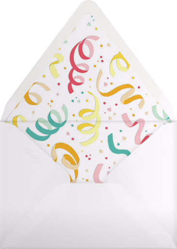 Confetti and Streamers - Paperless Post Envelope