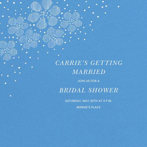 Blossoms on Tulle I Save The Date - Bridal Shower Invitation by Oscar de la Renta