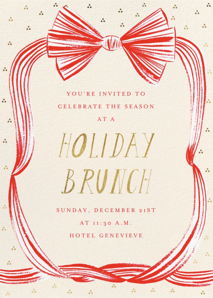 Red Ribbon Invitation