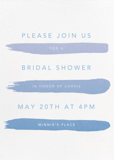Gradient Brush Strokes - Bridal Shower Invitation by Paperless Post