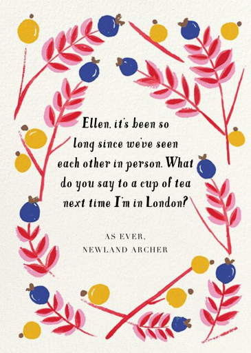 Berry Frame - Thinking of You Card by Mr. Boddington's Studio