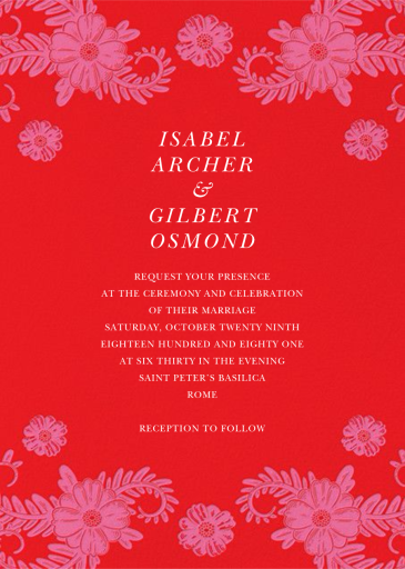 Festive Flora - Wedding Invitation by Oscar de la Renta