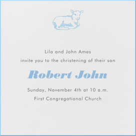 Little Lamb - Religious Invitation by Paperless Post