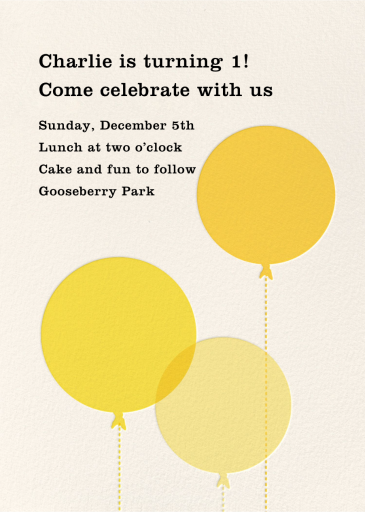 Balloon Baby - Birthday Invitation by kate spade new york