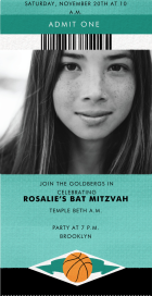 Courtside Seats - Bar & Bat Mitzvah Invitation by Paperless Post