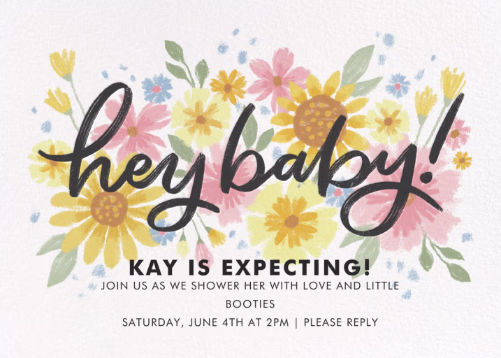 Friendly Flowers - Baby Shower Invitation by Paperless Post