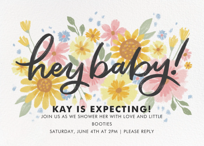 Friendly Flowers - Baby Shower Invitation by Paperless Post