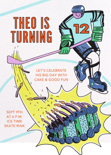 Hockey Cake - Birthday Invitation by Paperless Post