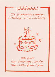 Petit Gâteau - 21st Birthday Invitation by Pulp Templates Co.