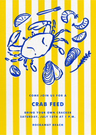 Seafood Stripes - Dinner Party Invitation by Hello!Lucky