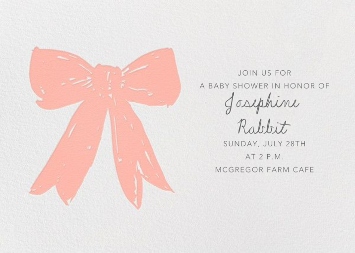 Big Bow - Linda and Harriett - Baby Shower Invitation by Linda and Harriett