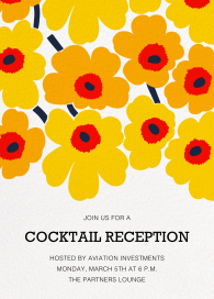 Unikko (Tall) - Dining & Drinks Invitation by Marimekko