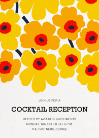 Unikko (Tall) - Cocktail Party Invitation by Marimekko